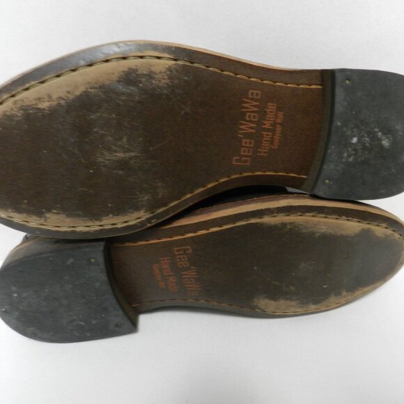 Gee WaWa Anthropologie Leather Hand Made Goodyear brown Oxfords Women Size Sz 7 - Picture 12 of 14
